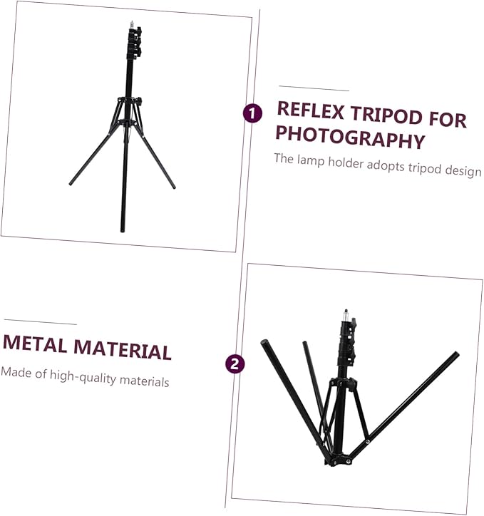 POPETPOP Lightweight Tripod Foldable Selfie Stick Photo Taking Stand Anti-Slip Foot for Camera Phone Live Streaming
