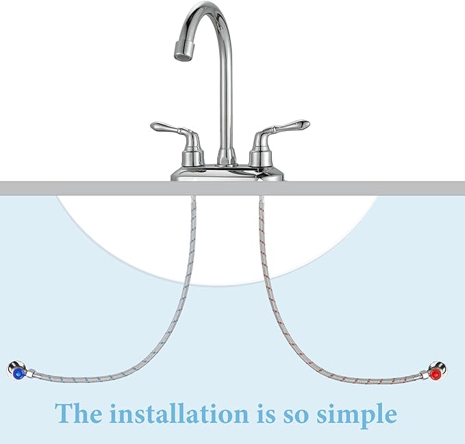 24 Inch Faucet Supply Lines, 2 PCS Faucet Hose Bathroom Kitchen Faucets Lines Braided Stainless Steel Supply Hose for Hot and Cold Water Supply(38-Inch Female Compression Thread X M10 Male Connector)