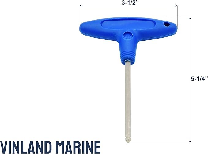 Vinland Marine 316" T Handle Allen Wrench for Marine Boat Rod Holder, Thick Handle, 316 Allen Wrench