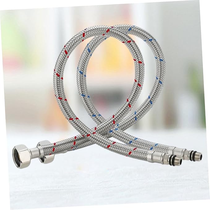 Stainless Steel Water Inlet Pipe Set 80cm Rv Drinking Water Hose Durable Faucet Hose Connector