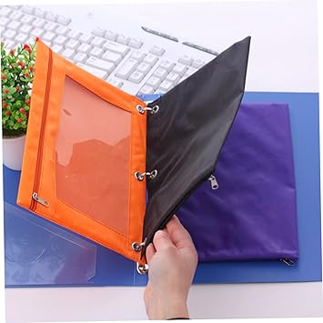 Detachable Binder Pencil Pouch Zipper Pen Holders Pencil Bag Binder Pencil Case for Office