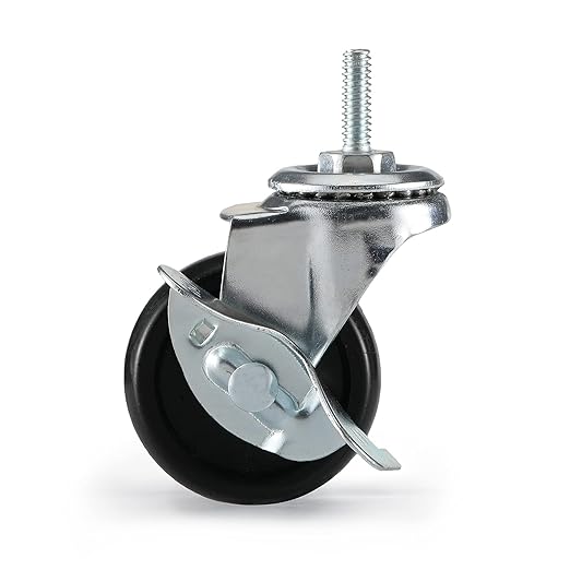 Caster Wheels,Casters,Wire Shelving Wheels Replacement Wire Shelf Casters,Storage Metal Shelf Casters for Shelf to Replace Metal Shelving Leveling Feet -Fit Wire Shelf with 0.75"(19.1mm)Diameter Tube
