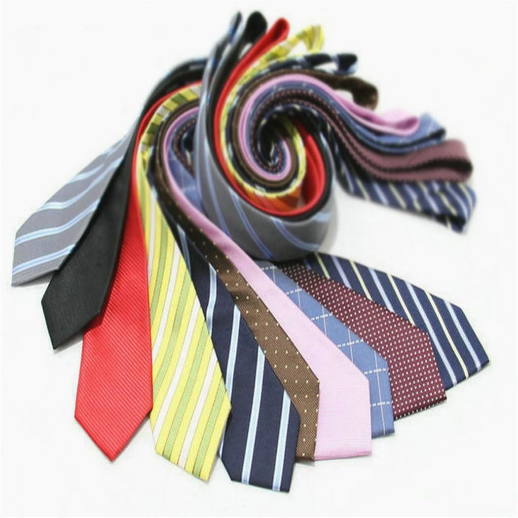 Men's 7Cm Striped Dot Necktie Formal Wedding Business Ties Textured Wool for Men