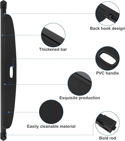 ECCPP Cargo Cover 2020-2024 Fit for Cadillac XT6 Flexible SUV Rear Trunk Cover Shade Luggage Tonneau Security Cover