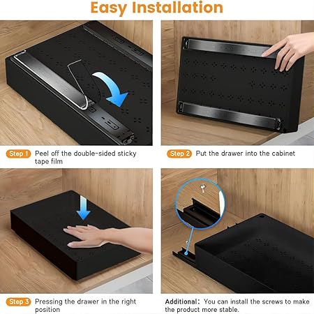 Pull Out Cabinet Organizer, Different Size Pull Out Drawers for Cabinets, Slide Out Drawers, Slide Out Drawer for Kitchen Cabinets Fixed, Under Sink Organizer for Bathroom Storage