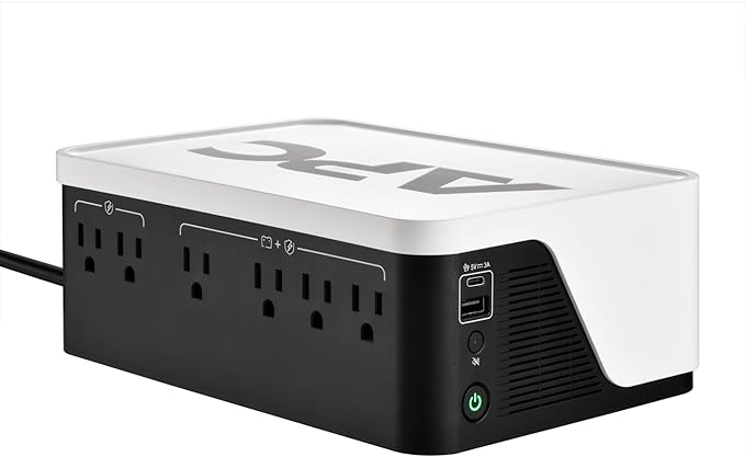 APC UPS Battery Backup, 700VA UPS with 4 Backup Battery Outlets, Type C USB Charging, BE700G3 Back UPS