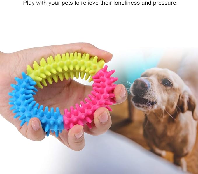 Dog Chew Toy Tricolor Aggressive Chewers Large 11 11 3cm Cute Shape Chew Toy Teeth Cleaning Toy for Pet Dog Puppy