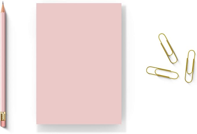 MADE IN USA – Debra Dale Designs Pink Note Pads 5"x7" – 7 Pads, 50 Sheets Each – 20lb Bond Memo Paper for Office Notes & Everyday Writing