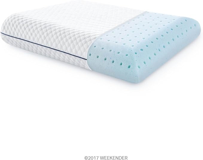 Ventilated gel memory foam pillow Weekender. Washable cover. Standard size