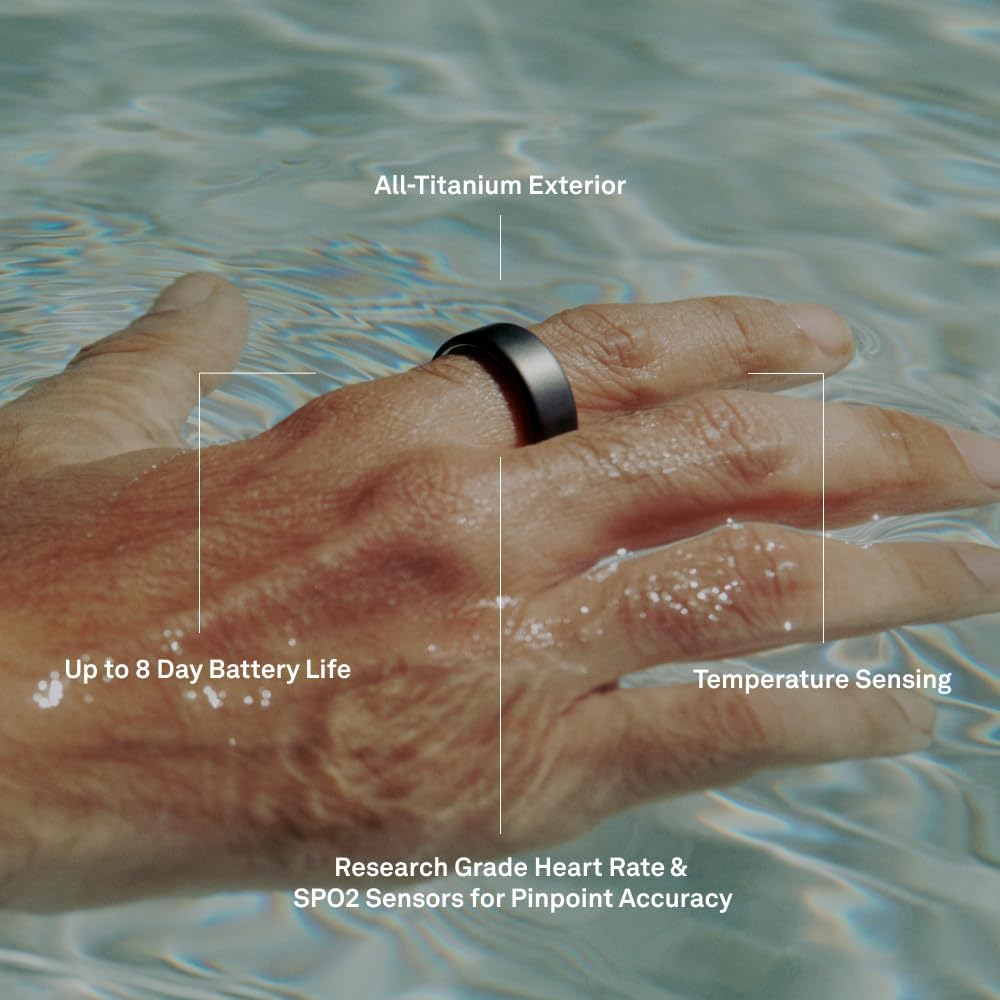 Oura Ring 4 - Rose Gold - Size 6 - Sleep, Activity, Women’s Health, AI Advisor, Up to 8 Days of Battery Life, Size Before You Buy, Android & iOS Compatible