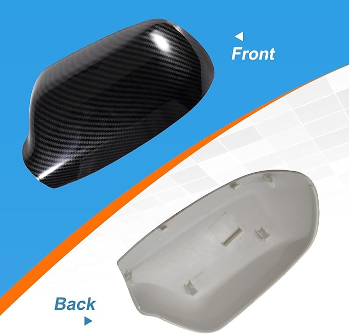 Left Driver Side Direct Mirror Cap Cover Replacement Compatible With Mazda 3 Mazda 6 2003-2009 Rearview Mirror Lower Base Trim Base Cover (Carbon fiber pattern left)