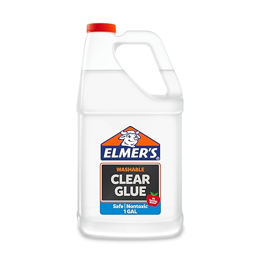 Elmers Clear Liquid School Glue, Slime Glue, Craft Glue Premium 1 Glue Gallon for School Supplies Slime Supplies Washable Glue