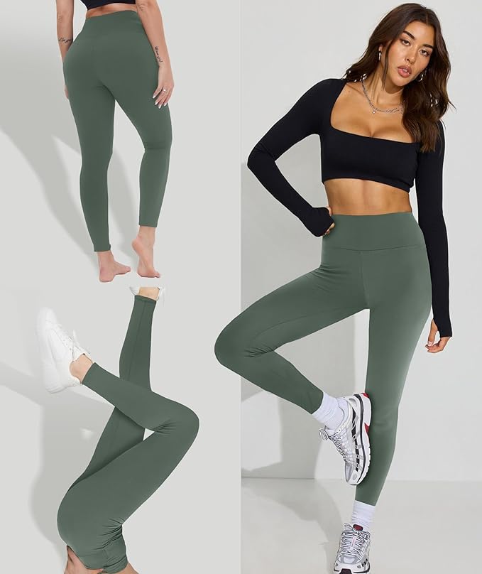 GAYHAY High Waisted Leggings for Women - Soft Opaque Slim Tummy Control Printed Pants for Running Cycling Yoga