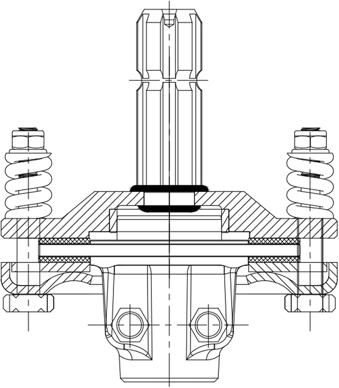VEVOR Slip Clutch, 1 3/8" PTO Slip Clutch, 6 Spline Ends PTO Friction Clutch, Carburized Steel Tractor Slip Clutch, Adjustable Rotary Cutter Slip Clutch, Black PTO Slip Clutch Spline for PTO Shaft