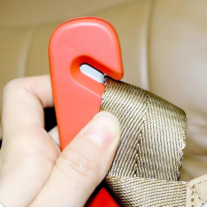 Car Safety Hammer Emergency Escape Tool with Window Breaker Seatbelt Cutter, Automotive Rescue Kit for Family, Vehicle, Office, Compact, Multifunctional, Made for Self-Rescue