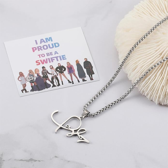 Album Song Title Necklace for Men, TS Inspired Necklace for Music Lover, Singer Fans Gifts Necklace for Boys