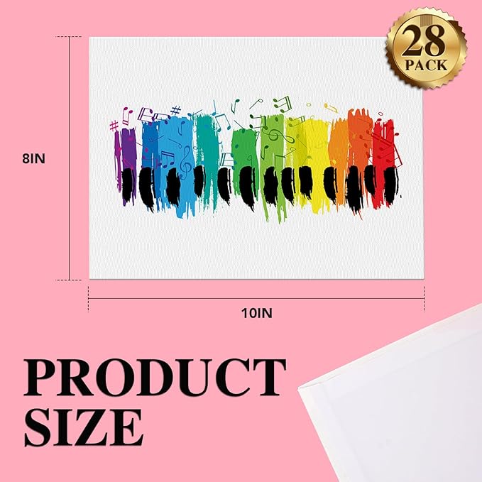 ESRICH Canvas Boards for Painting 8x10in,28 Pack Bulk Canvases for Painting - Cotton Canvas Panels for Oil, Acrylic & Watercolor Painting