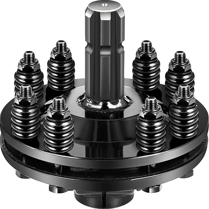 VEVOR Slip Clutch, 1 3/8" PTO Slip Clutch, 6 Spline Ends PTO Friction Clutch, Carburized Steel Tractor Slip Clutch, Adjustable Rotary Cutter Slip Clutch, Black PTO Slip Clutch Spline for PTO Shaft