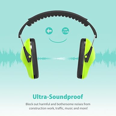 Dr.meter Ear Muffs for Noise Reduction: 27.4SNR Noise Cancelling Headphones for Kids Adults, EM100 Adjustable Hearing Protection Earmuffs for Monster Jam, Autism Sensory, Concerts, Fireworks