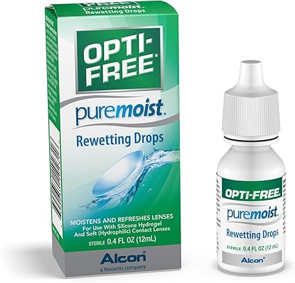 Opti-Free Puremoist Rewetting Drops, 12-mL