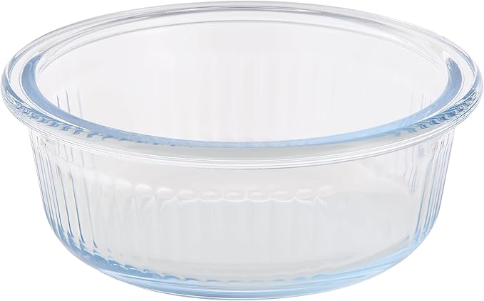 MasterPRO Foodies Round Storage Container, 400ml, Borosilicate Glass, BPA Free, Microwave Safe