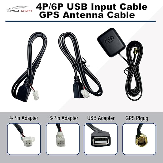 Radio Wiring Harness Kit for Android Car Stereo 16Pin ISO Radio Wire Harness 10Pin/20Pin RCA Connectors GPS Antenna Cable 4Pin/6Pin USB Cord Android Car Stereo Install Kit(6PCS)