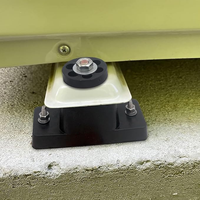 MEETOOT 4PCS Outdoor Compact Split Ground Bracket Wall Mount Bracket AC Condenser Rubber Vibration Isolating Pad Air Compressor Legs Vibration Isolating Pad for Air Conditioner Outdoor Unit