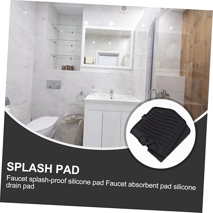 Faucet Splash Pad Silicone Mat Silicone Faucet Mat Sink Mat Faucet Absorbent Mat Reusable Faucet Absorbent Cushion Kitchen Supply Faucet Anti-splash Cushion Water Faucet Mat