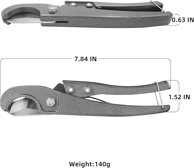 TAILONZ PNEUMATIC Single Stroke Plastic Pipe and Tubing Cutter, 1/8-inch to 1-5/8-inch
