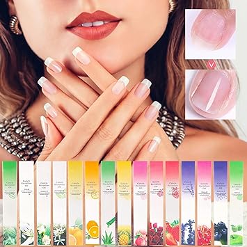 Yimart 4pcs 15 Smell Nail Nutritional Oil Pen Liquid,Nail Cuticle Oil Pen,Nail Oil,Anti-barb Nail Edge Nutritional Oil, Finger Edge Oil,Female Nail Care Tool (Watermelon, 2ML)