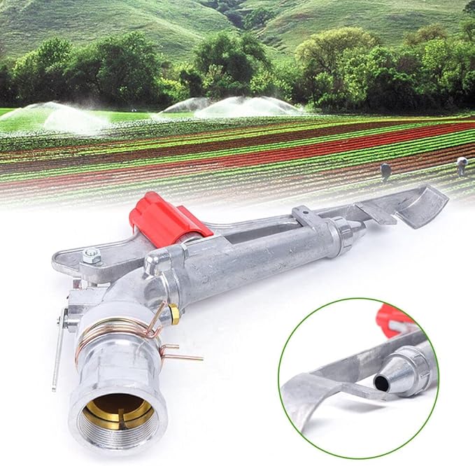 Watering Spray Adjustable Irrigation Spray Zinc Alloy Large-Area Irrigation Sprinkler Garden