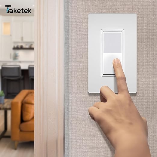 Screwless Decorator Wall Plate, Child Safe Outlet Cover, 1-Gang White Switch Plate Covers, Unbreakable Polycarbonate Thermoplastic, Standard Size, Glossy, 10 Pack