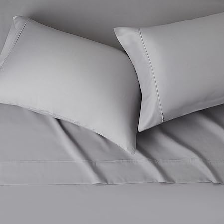 Basics Lightweight Super Soft, Wrinkle-Free Luxury Microfiber 4 Piece Bed Sheet Set with 14-Inch Deep Pockets, Full, Dark Gray, Solid