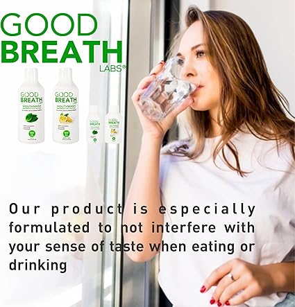 Goodbreath Mouthwash - Mint Mouth Rinse for Chronic Halitosis - New Ozone Technology Oral Rinse - Halitosis Treatment Bad Breath Neutralizer - Mouthwash for Gum Diseases - Alcohol-Free 16 Oz