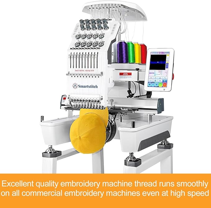 New brothread - Single Huge Spool 5000M Each Polyester Embroidery Machine Thread 40WT for Commercial and Domestic Machines - Persimmon