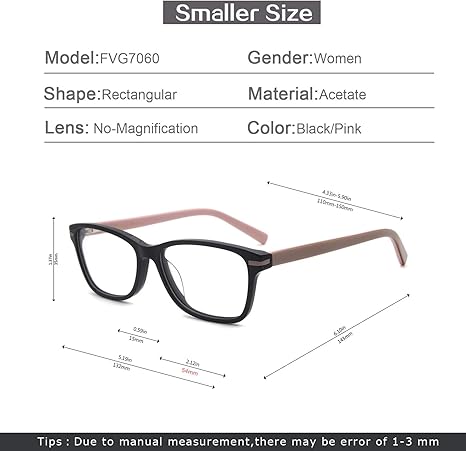 Vintage Classic Eyeglasses Non prescription Clear Lens Eyeglasses for Women Fashion Fake Rectangular Eyewear