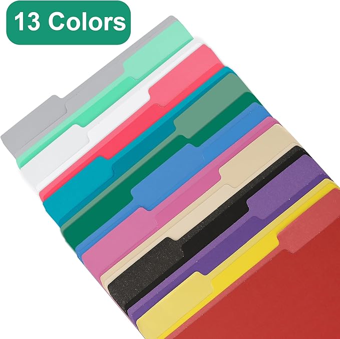 Pink File Folders 8.5 x 11 Inch,1/3 Cut Tab File Folders Letter Size,School Business Office Folders for Document -18 Pack