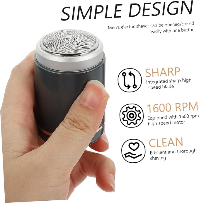 1set Compact USB Rechargeable Travel Shaver for Men Convenient Easy to Use Washable Male Grooming Accessory Go Shaving