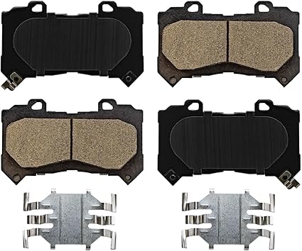 Detroit Axle - 4pc Brake Pads for 15-20 Chevy Colorado GMC Canyon, Front and Rear Ceramic Brake Pads 2015 2016 2017 2018 2019 2020 Replacement