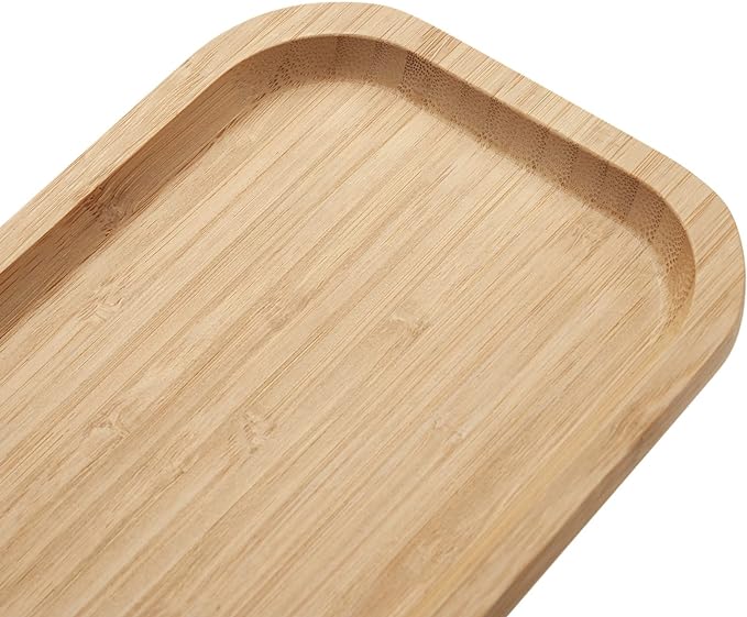 Bamboo Vanity Tray, Bathroom Counter Tray, Toilet Tank Tray, Bathroom Tray for Organizing and Home Decor, 14.2 x 6 x 0.8 inch