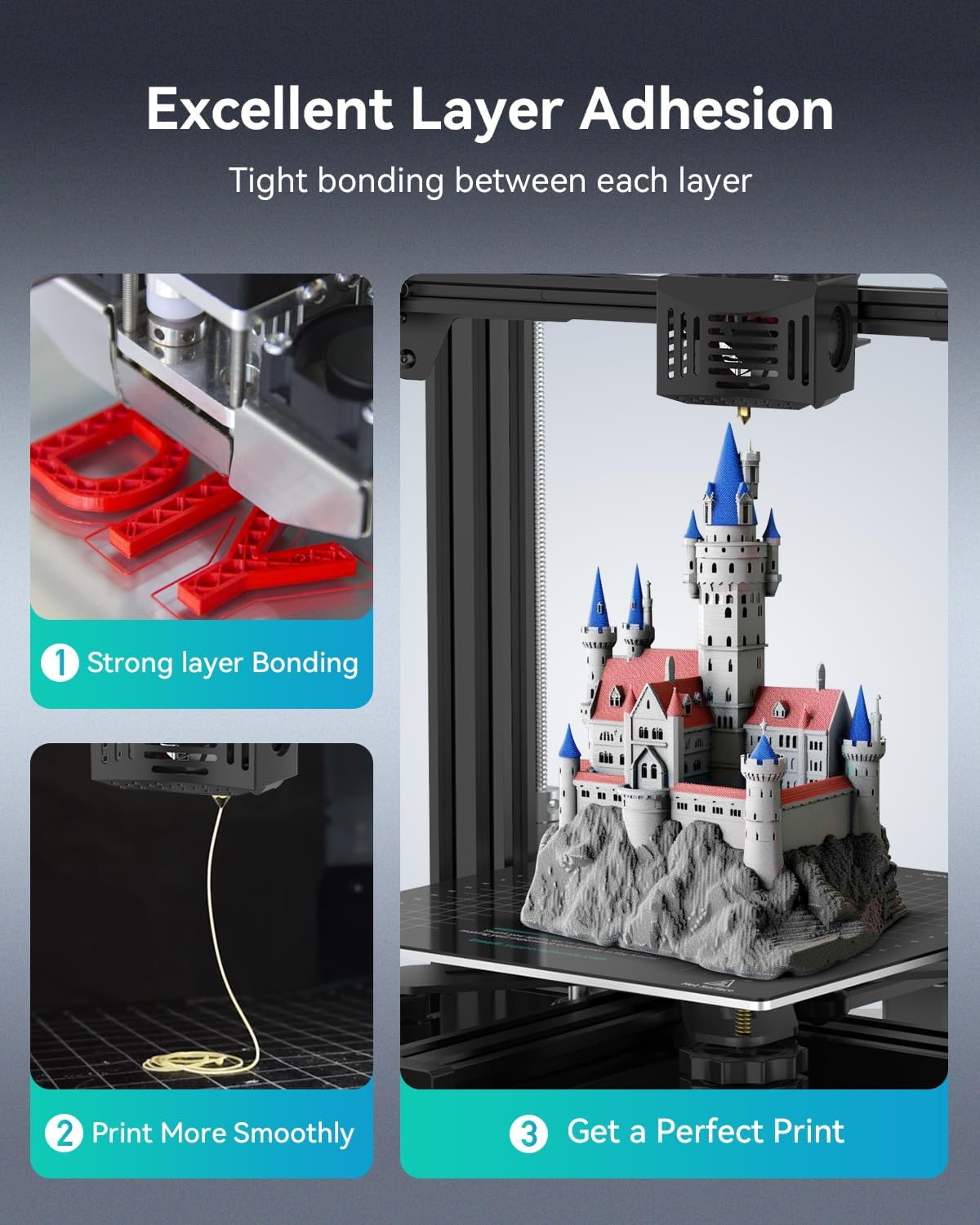 3D Printer Filament PETG Filament 1.75mm, Less Stringing Good Layer Adhesion High Toughness, PETG Filament 1.75 ±0.02mm, 1kg Spool(2.2lbs), Transparent Yellow