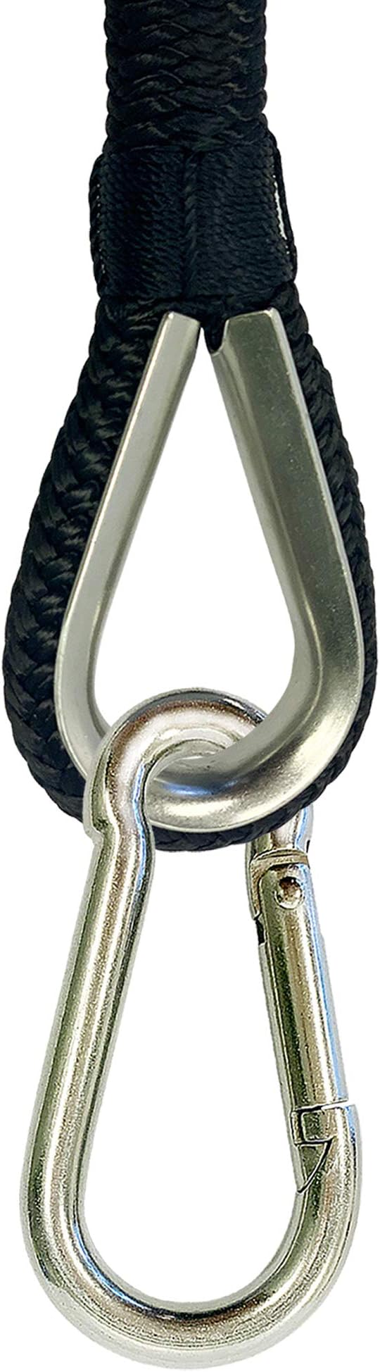 Stainless Carabiner Clip -Snap Hook Clips Pack of 4-316 Stainless Steel Clips Marine Grade - Keychain Carabiner Clips - Weight Lifting Carabiner - Hikers Clip Carabiners (4 inches)