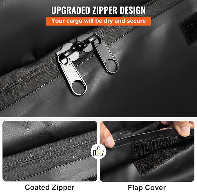 VEVOR Hitch Cargo Carrier Bag, Waterproof 840D PVC, 59"x24"x24" (20 Cubic Feet), Heavy Duty Cargo Bag for Hitch Carrier with Reinforced Straps, Fits Car Truck SUV Vans Hitch Basket