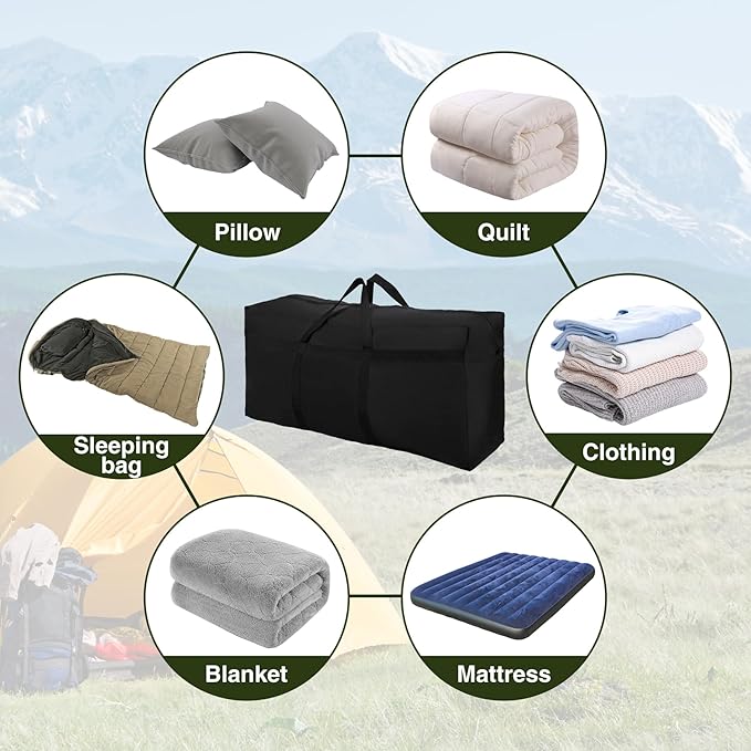 REDCAMP Foldable Travel Bag, Large Sports Bag, 75L96L100L, Lightweight Waterproof Tote Bag