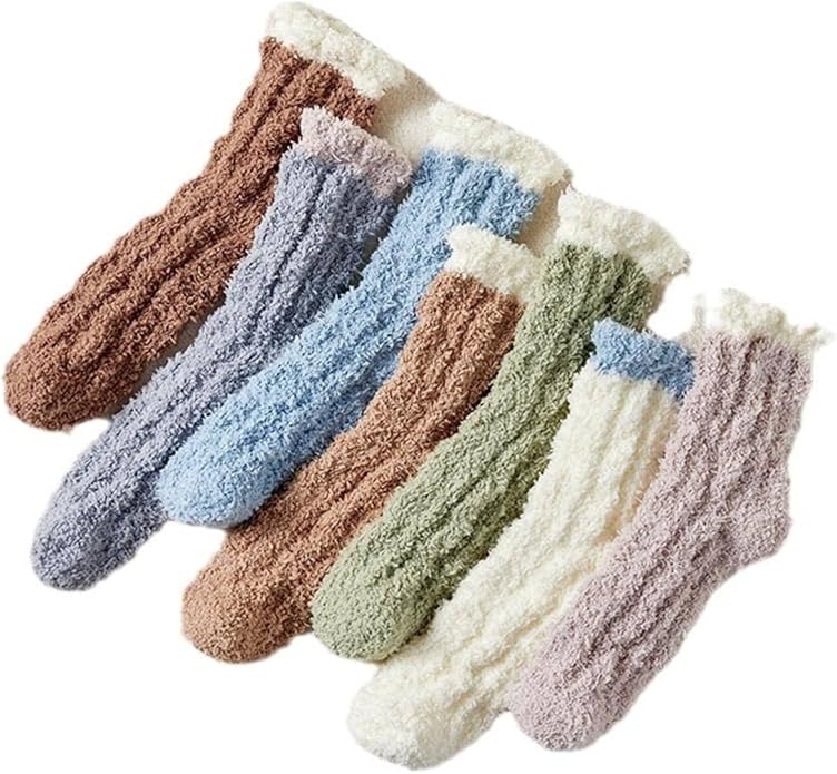 Winter warm and comfortable mid-calf super soft slippers socks
