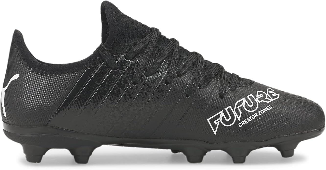 Puma Future Z 4.3 Soccer Shoe, Black White, 3.5 US Unisex Big Kid