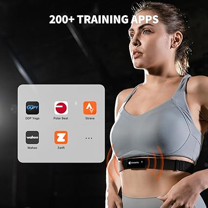 COOSPO H9Z Heart Rate Monitor Chest Strap, HRM Monitor HR ZonesCalories Burned, Heart Rate Monitor Chest Sensor with Rechargeable Battery