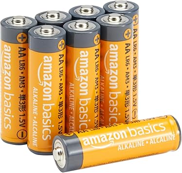 Basics 8-Pack AA Alkaline Batteries, 1.5 Volt, Long-Lasting Power