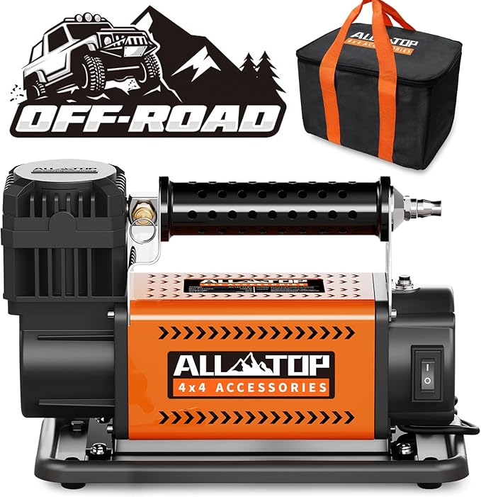 ALL-TOP Air Compressor Kit, 12V Portable Inflator 7.06CFM, Offroad Air Compressor for Truck ,Air Pump for Car Heavy Duty, Max 150PSI for SUV 4x4 Vehicle RV Tire