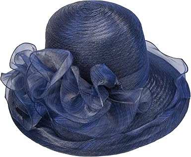 Bowknot-Organza Kentucky-Derby Sun-Hat for Women Bowler Church Straw-Fascinators-Hat Wedding Cocktail Tea-Party Spring Summer